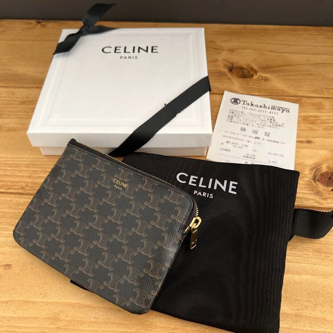 celine triomphe canvas wallet on strap bag｜TikTok Search