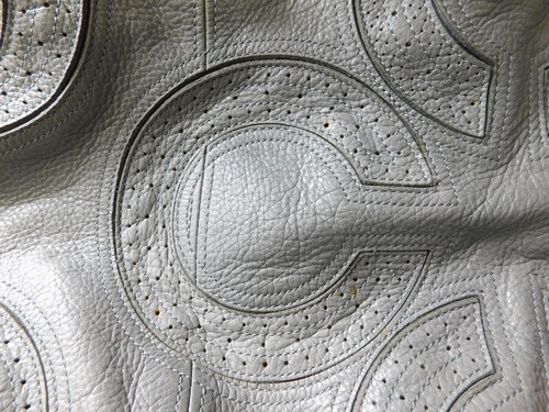 COACH Chelsea Grey Gray STITCHED C Leather Hobo Bag with Silver Hardware 18022 - Picture 16 of 18