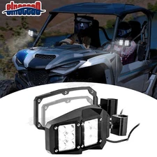 Flat Side Rear View Mirror w/LED Lights For CF-Moto Uforce/Zforce Pro-Fit Cage