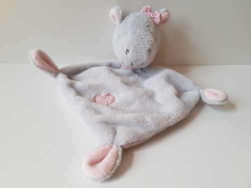 Schmusetuch Babydream Kuscheltuch Nilpferd Rossmann Schnuffeltuch Mädchen Grau - Picture 2 of 8