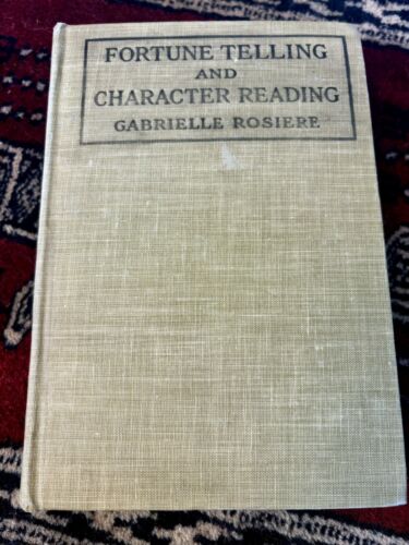 1923 Fortune Telling Character Reading Gabrielle Rosiere Antique Book Strega - Picture 2 of 15