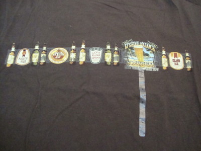Newport Blue Apparel It's 5 O'clock Somewhere Beer Alcohol Party T Shirt L 