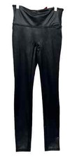 Spanx Womens Size M Black Faux Leather Leggings Pants S6 