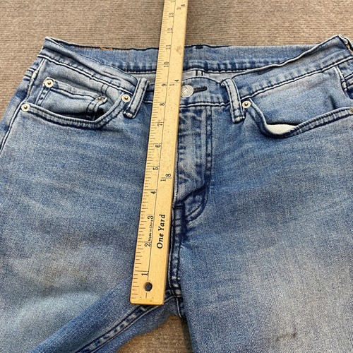 Levi's 514 Jeans Mens 30x30 Blue Denim Red Tab Preppy Straight Leg Distressed - Picture 9 of 13