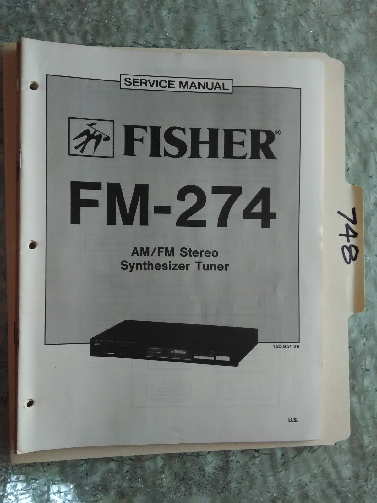 Fisher FM-274 Stereo Tuner Service Manual Original Repair Guide