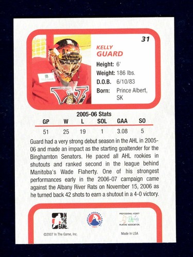 2006-07 In The Game Between The Pipes Base Cards - You Pick From The List - Picture 63 of 299