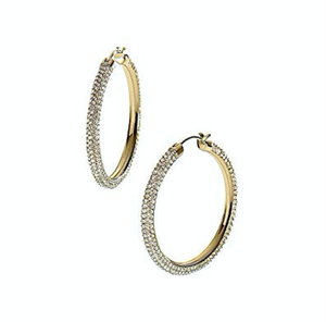 michael kors pave hoop earrings