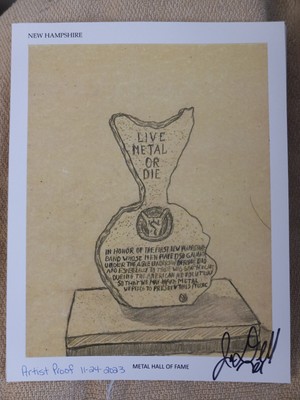 Metal Hall of Fame Original Print Proof New Hampshire Signed Dio Live Metal OOAK