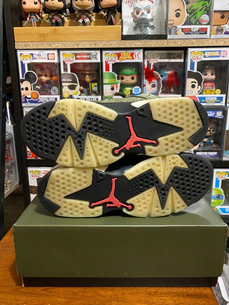 Nike Air Jordan 6 Retro Travis Scott Olive Sz 7 2019 GITD Nike Air Jordan 6 Retro Travis Scott Olive Sz 7 2019 GITD