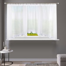 Fertiggardine Gardine Fenstergardine modern romantisch mit Gipüre versch. Muster