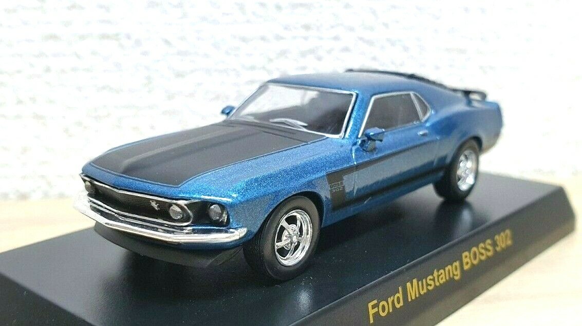 1:18 WELLY 1969 Ford MUSTANG Boss 302 Trans Au MUSTANG #29 Bleu