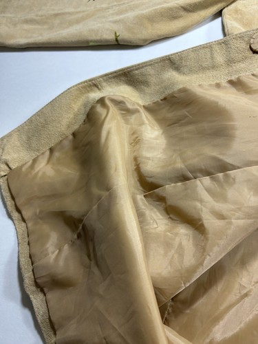 Bagatelle Suede Jacket Tan 14 Embroidered Boho Lined - Picture 11 of 18