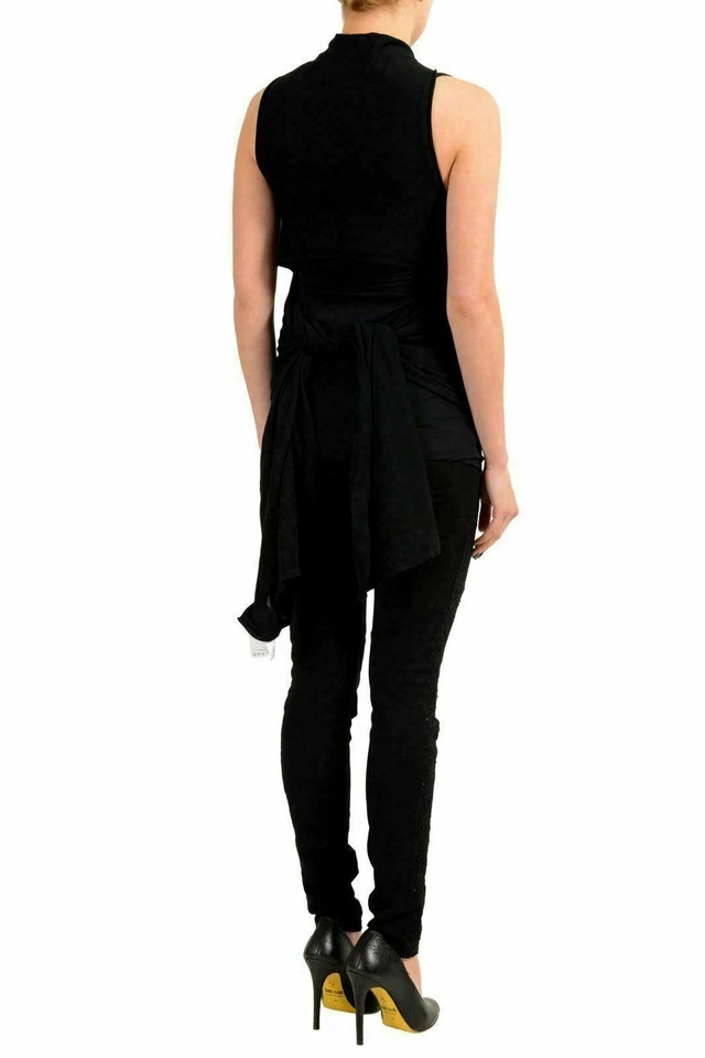 Top tejido envolvente negro de lana para mujer Maison Margiela MM6 talla única Foto 2 de 3