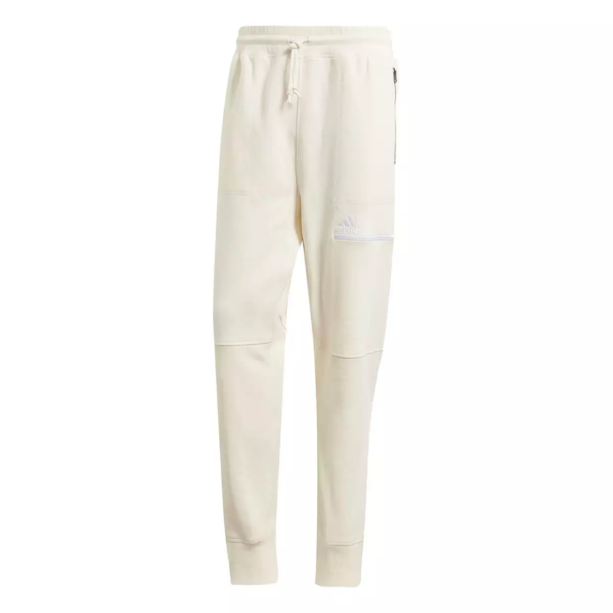 Adidas UOMO Zne Pesante Pantaloni Tuta Jogging Bianco Crema Cotone