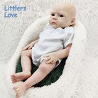18'' Full Silicone Reborn Baby Blue Eyes Girl Realistic Newborn Silicone Doll — photo 1