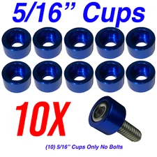 Hex Head Bolts Allen Bolts 5/16" Blue Cup Washer  10 Pieces Engine Dress Up