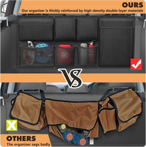 Large Capacity Car Trunk Organizer Storage with Zippers for Jeeps, SUVs, Vans - Picture 4 of 16