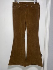 Ariat Corduroy Flare Jeans size 29R Brown Pants Solid Low Rise Western Denim