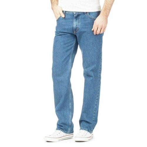 Pantalones de mezclilla clásicos de 5 bolsillos de pierna recta de trabajo resistente para hombre - Imagen 3 de 5
