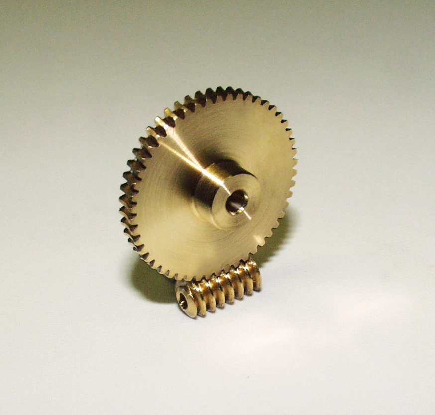 HÖHN-MODELLBAU Schneckenrad, Schneckengetriebe, Schnecke, Modul 0,4, Messing