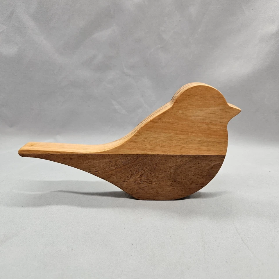 Sal y Pimienta Artículos para el Hogar Doble Tono Madera Tallada Pájaro Decoración Bandeja Pequeña Cocina Rústica Foto 3 de 4