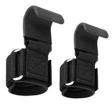 Leikefitness Weight Lifting Hooks for Men  Women Pair - 8mm Thick Wrist Paddi...