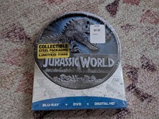  Jurassic World  Collectible Steel Tin Pack  Blu-ray  DVD NEW SEALED OOP