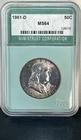 1961-D Franklin Half Dollar Slabbed and TONED!