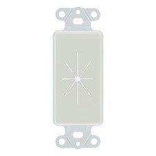 Wall Plate Insert With Flexible Opening Fits Decora Faceplate Inner Part White