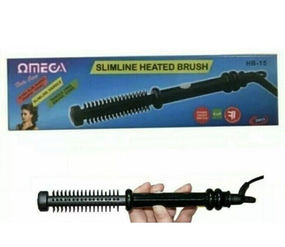 Omega 13mm Slimline Beheizte Haarstyling Heißbürste / 240V Profi Werkzeug Neu