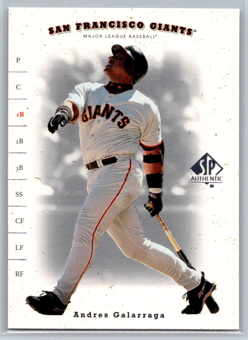2001 SP Authentic Update Baseball #203 Andres Galarraga - San Francisco Giants