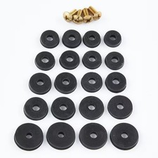 Everbilt Assorted Rubber Flat Faucet Washers 24-Pieces in Black construction