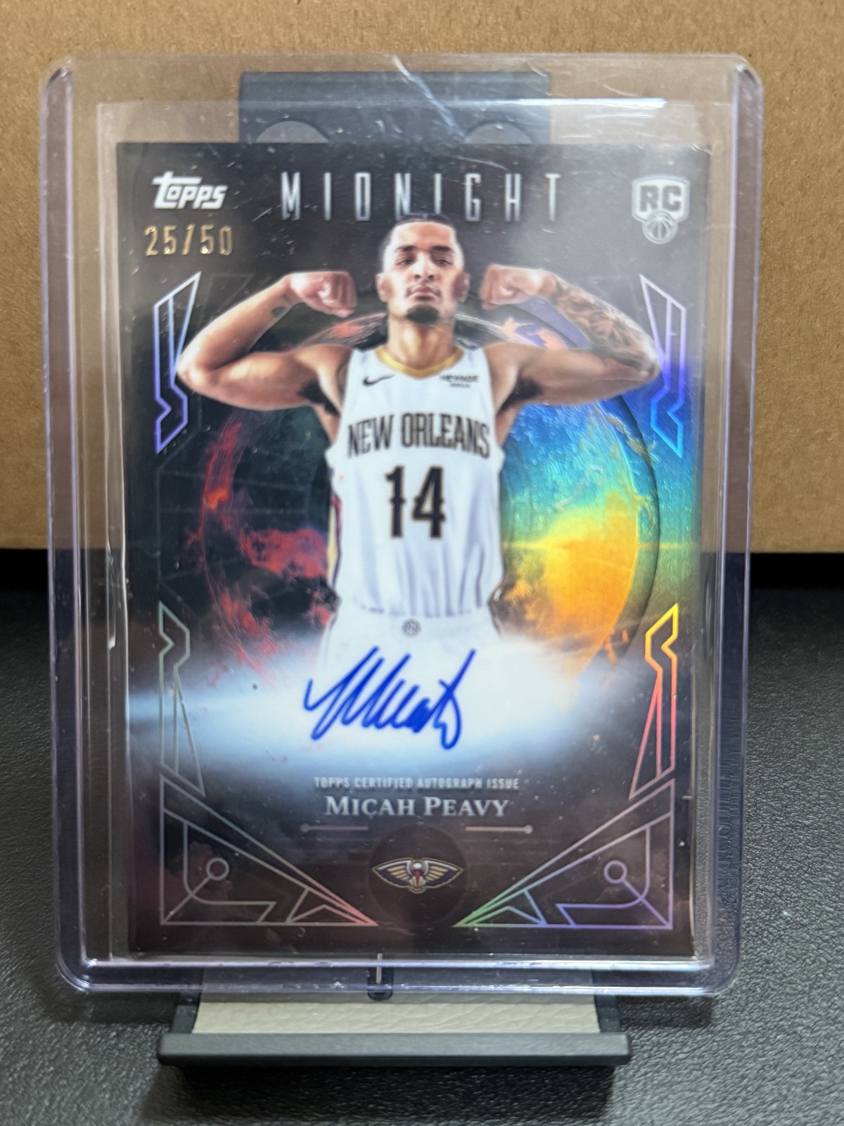2025-26 Topps Midnight - Rookie Auto Micah Peavy #MSR-MP Summer Solstice /50