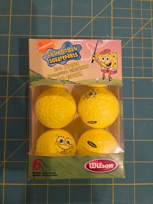 Rare 2006 Wilson Spongebob Squarepants Nickelodeon Golf Balls 6 NIB Open Box New
