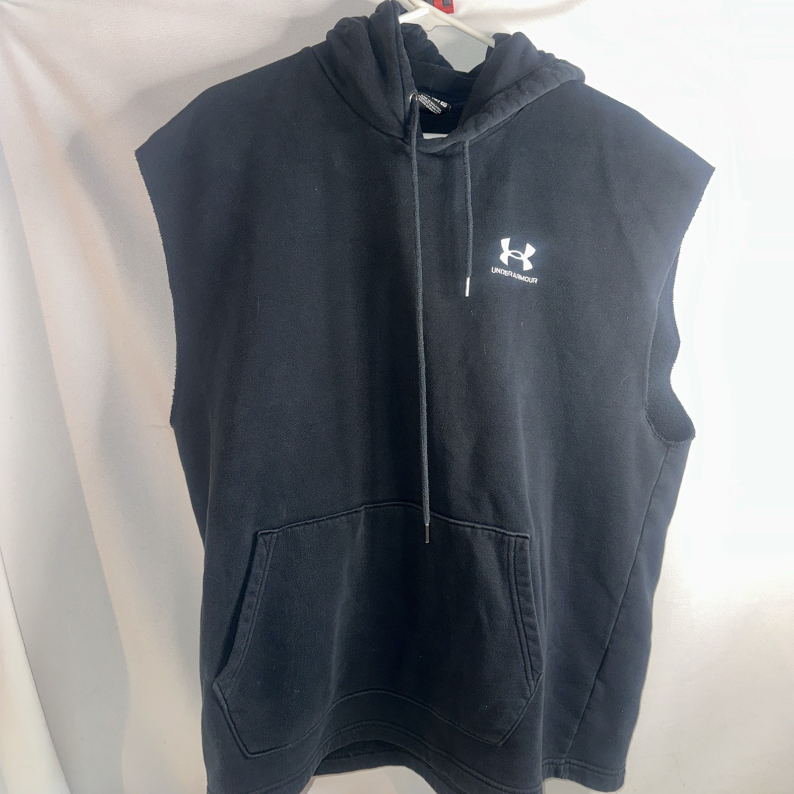 Under Armour Men's Hooded Vest Black Sweatshirt Clothing Pullover XL