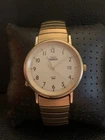 Vintage Men’s 1990s Timex Indiglo Date Watch Gold Stainless Great Condition