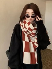 Foulard Vintage Rouge 86x86 Cm - 100% Polyester, Neuf Sans étiquettes, écharpe Femme Style Rétro