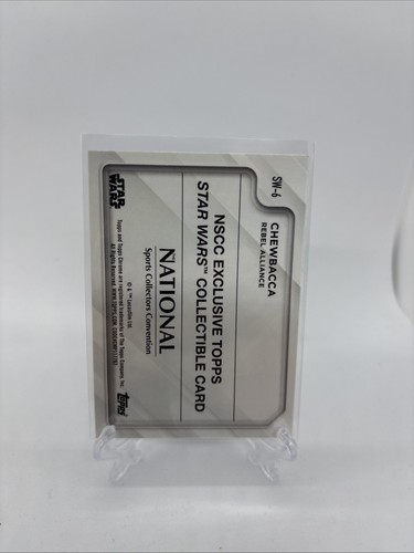 2025 Topps Chrome The National Silver Pack Star Wars Chewbacca Refractor #SW-6 - Imagen 2 de 2