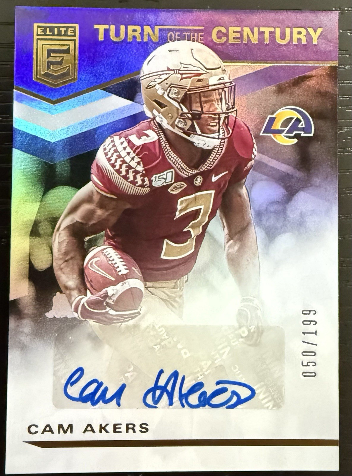 Cam Akers Panini Donruss Elite Turn of the Century Autographs #TCCA Red