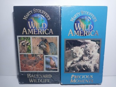 Marty Stouffer's Wild America Lot Of 2 Vhs Precious Moments & Backyard Wildlife