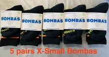 5 Pair- BOMBAS Socks Size X-SMALL- Mid Calf- Women / Teen / Kids : WINTER