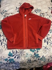 NEVER WORN YOUTH RED NIKE SHERPA JACKET SIZE L