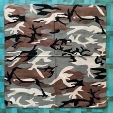 4 Pcs 100 Cotton Bandana Paisley Army Print Head Neck Face Wrap Mask Scarf