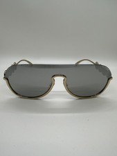 NEW VERSACE VE2215 Coin Medusa Gold Frame Silver Mirror Sunglasses Authentic