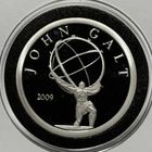 John Galt Atlas Shrugged Rare Proof Coin 1 Troy Oz .999 Fine Silver Round AOCS