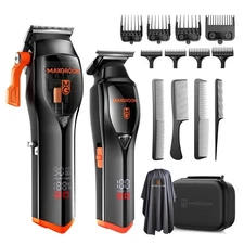 Premium Home Haircut Kit Cordless Hair Cutting Clippers and Trimmers Set