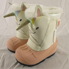 Cat  Jack Kids Thermolite Faux Fur Frankie Winter Boots Size 5 EU20 Pink