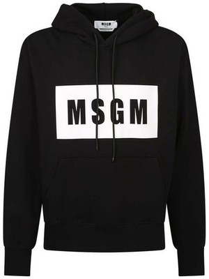MSGM Box-Logo Hoodie T-Shirt 133039826