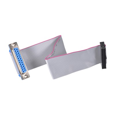 IDC Wire Flat Ribbon Cable DB25 Female to FC-26 Female Connector 20cm Length