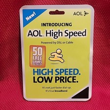 AOL 9.0 High Speed DISC VTG install collectible america online 50 Games CD dsl